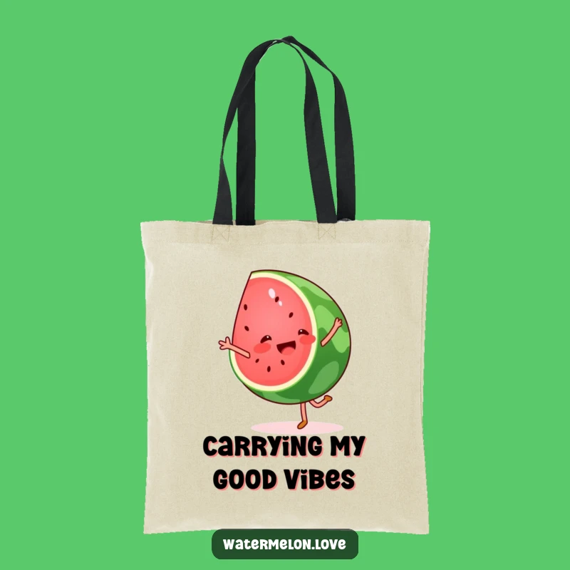 Funny Watermelon Cartwheel Tote Bag: Carry Your Laughs in Fruity Style