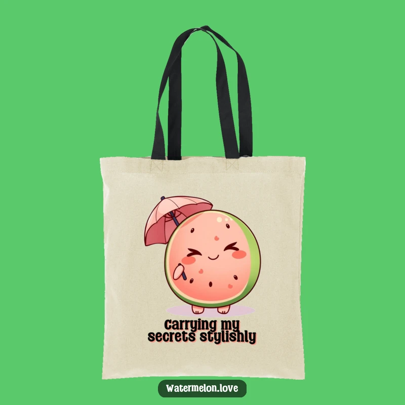 Funny Mischievous Watermelon Tote Bag: Wink and Carry, Great Funny Gift