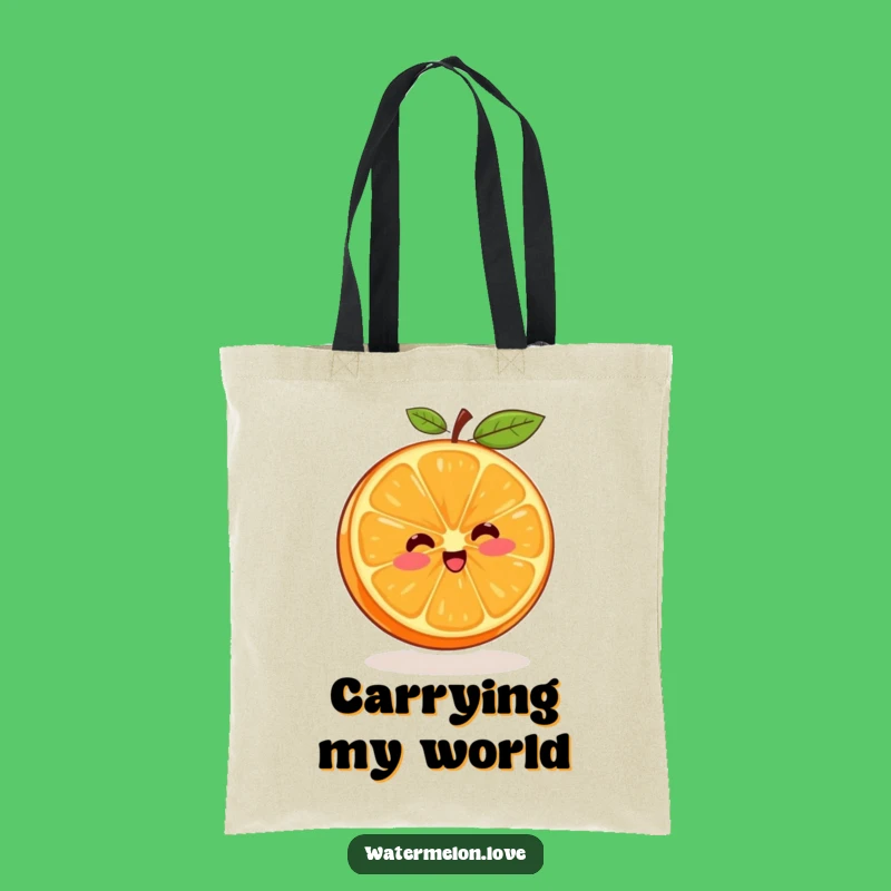 Funny Orange Segment Spinning Tote Bag: Carry Your Cheer Everywhere!