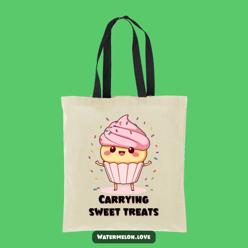 Funny Spinning Cupcake Tote Bag: Dessert Accessory, Chic Hilarious Gift!