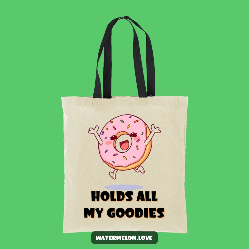Funny Donut Leap Tote Bag: Carry Your Fun Everywhere