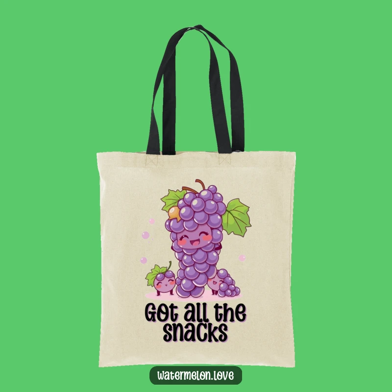 Funny Giggling Grape Tote Bag: Carry Your Playfulness Everywhere - Fun Funny Gift