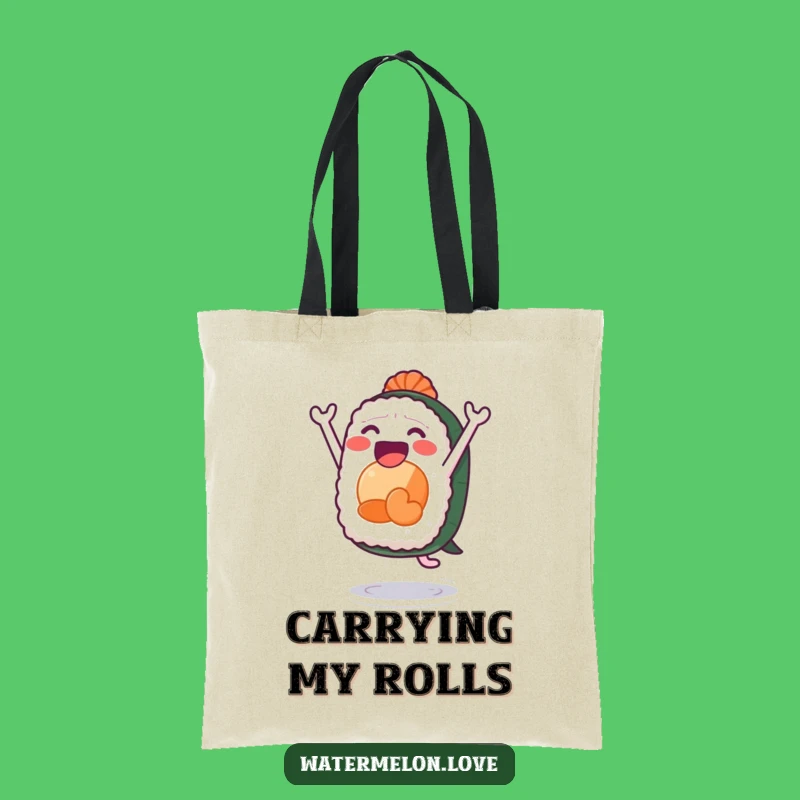 Funny Sushi Tote Bag: Leaping Style, Practical and Funny Gift for Shoppers
