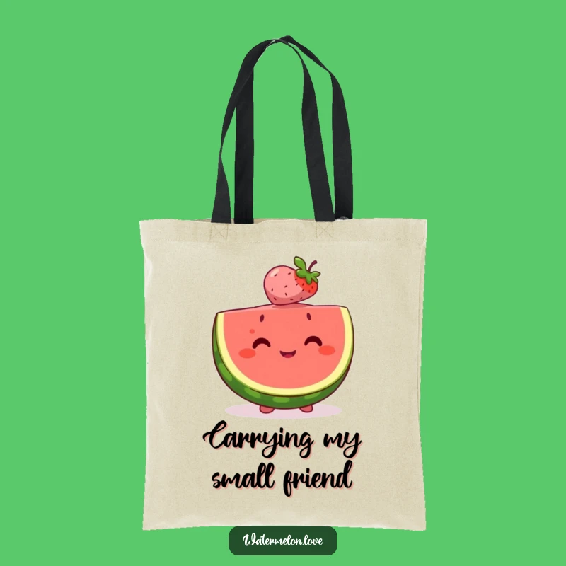Happy Watermelon & Berry Balancing Tote Bag - Stylish Fruit Friendship Carryall Gift - Funny