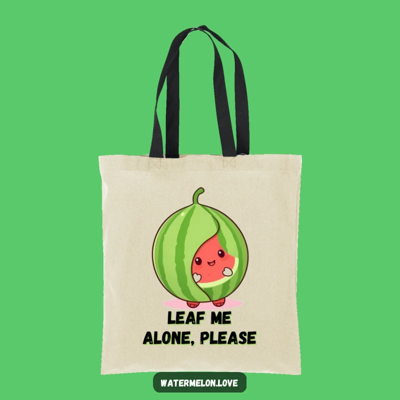 Cute Watermelon Peek-a-Boo Tote Bag - Stylish & Charming Character Leaf Carryall Gift